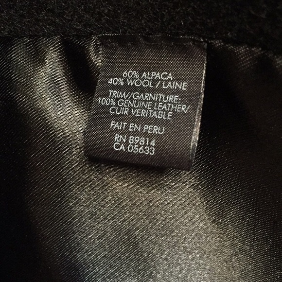 Stella carakasi black wool trench jacket trimmed in leather size small - Picture 3 of 10